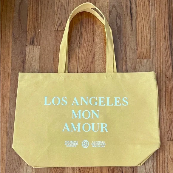 New LIMITED EDITION Sezane LOS ANGELES MON AMOUR Tote - Picture 1 of 4